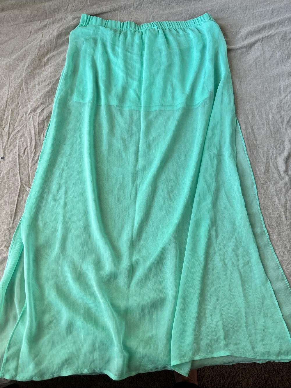 Express Mint Green Chiffon Maxi Skirt - Women